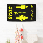 離婚おもしろい悔やみや弔慰パーティー 横断幕 (インサイチュ)