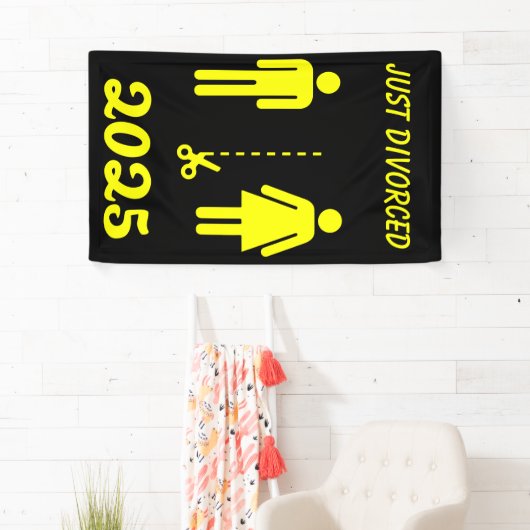 離婚おもしろい悔やみや弔慰パーティー 横断幕 (インサイチュ)