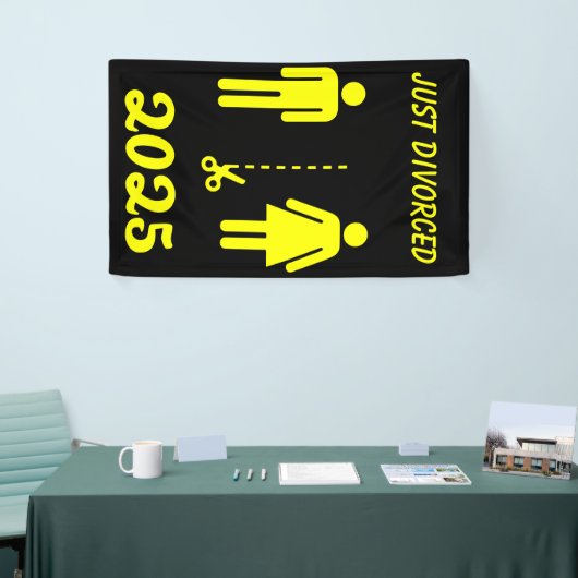 離婚おもしろい悔やみや弔慰パーティー 横断幕 (トレードショー)