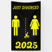 離婚おもしろい悔やみや弔慰パーティー 横断幕 (縦)