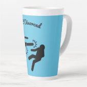 離婚おもしろい悔やみや弔慰 カフェラテマグ (右アングル)