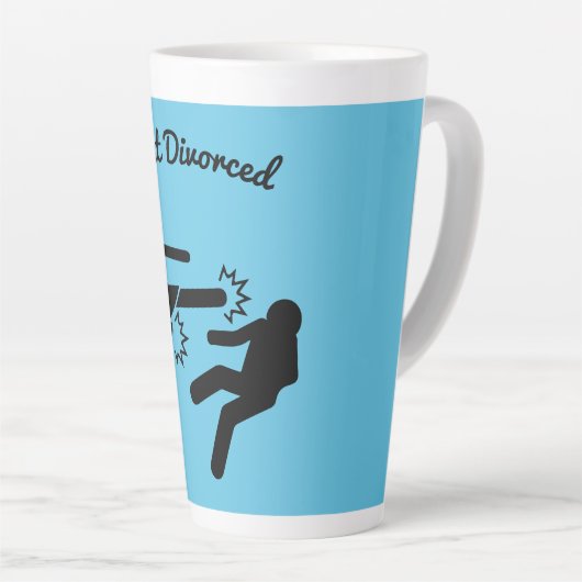 離婚おもしろい悔やみや弔慰 カフェラテマグ (右アングル)