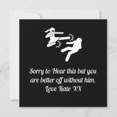 離婚おもしろい悔やみや弔慰 カード (裏面)