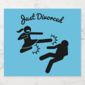 離婚おもしろい悔やみや弔慰 スパークリングワインラベル (シングルラベル)