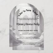 離婚おもしろい自由お祝い独身のグラム 招待状 (正面/裏面)