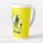 離婚おもしろい遺族悔やみや弔慰 カフェラテマグ (右アングル)