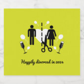 離婚おもしろい遺族悔やみや弔慰 スパークリングワインラベル (シングルラベル)