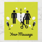 離婚おもしろい遺族悔やみや弔慰 ワインラベル (シングルラベル)