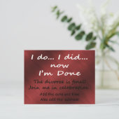 離婚が成立しました ポストカード (スタンド正面)