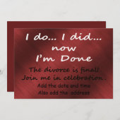 離婚が決まった 招待状 (正面/裏面)