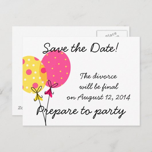 離婚が確定する日を保存 案内ポストカード (正面/裏面)