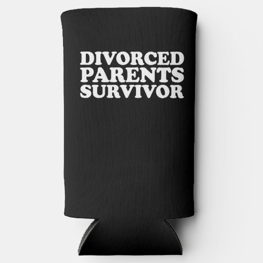 離婚した両親の生きおもしろい残り スリム缶クーラー (正面)