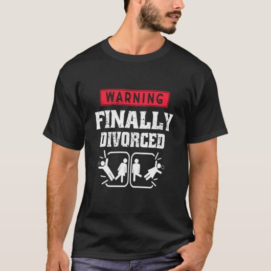 離婚した夫おもしろい妻ユーモア Tシャツ (正面)