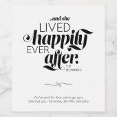 離婚した後ずっと幸せに女性の黒台本 ワインラベル (シングルラベル)