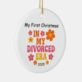 離婚した私の時代の最初の元結おもしろい婚 セラミックオーナメント (右)