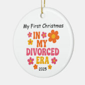 離婚した私の時代の最初の元結おもしろい婚 セラミックオーナメント (左)