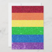 離婚した親レインボー結婚式招待状 招待状 (裏面)