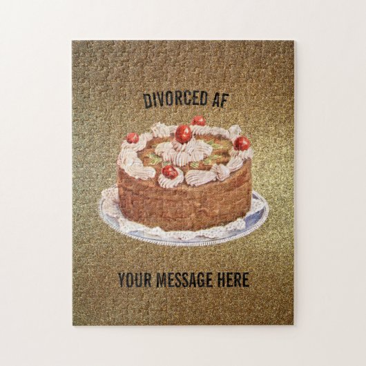 離婚したAFおもしろいケーキ ジグソーパズル (縦)