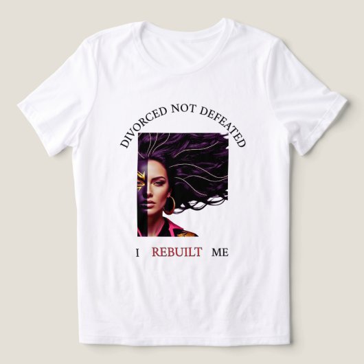 離婚しても負けない 女性のためのエンパワメントTシャツ トライブレンドＴシャツ (デザイン正面)