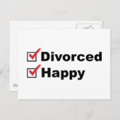 離婚して幸せな ポストカード (正面/裏面)