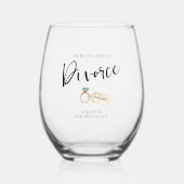 離婚と相性が良い ステムなしワイングラス (正面)