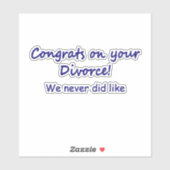 離婚のおめでとう シール (シート)