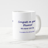 離婚のおめでとう ジャンボコーヒーマグカップ (正面右)