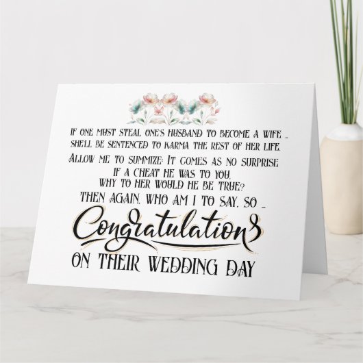 離婚のおもしろいカード – Ex -パーティーしよう! カード (正面)