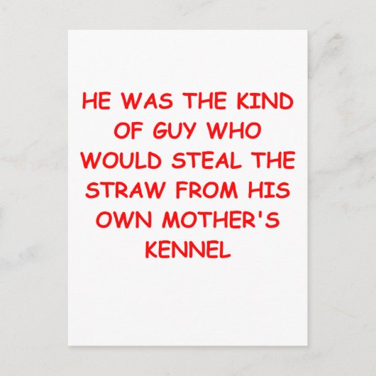 離婚のジョーク ポストカード (正面)