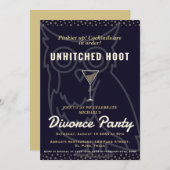 離婚のパーティー招待状:開いたフード。ユーモアのある. 招待状 (正面/裏面)