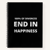 離婚の100%が幸福の分裂に終わる ノートブック (正面)