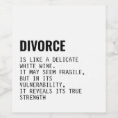 離婚は白ワインのおもしろいワインラベル ワインラベル (シングルラベル)