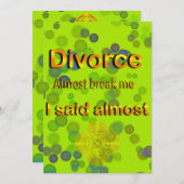 離婚ほぼビート私はほとんど言った 招待状 (正面/裏面)