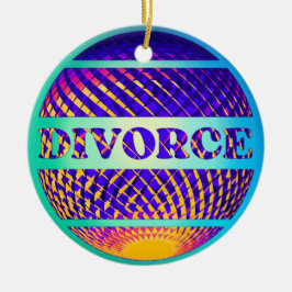 離婚カラフルディスコ セラミックオーナメント