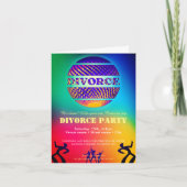 離婚カラフルパーティの招待状 招待状 (正面)