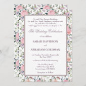 離婚クラシックした親バラ結婚式招待状 招待状 (正面/裏面)