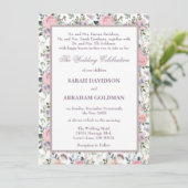 離婚クラシックした親バラ結婚式招待状 招待状 (スタンド正面)