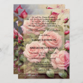 離婚クラシックした親結婚式招待状 招待状 (正面/裏面)