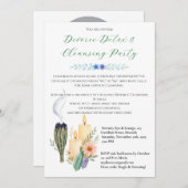 離婚クレンおもしろいジングパーティースパ&デトックステーマ 招待状 (正面/裏面)