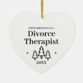 離婚セラピスト新しいクリスマス セラミックオーナメント (正面)