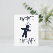 離婚セラピー- おもしろいブードゥー人形 ポストカード (スタンド正面)