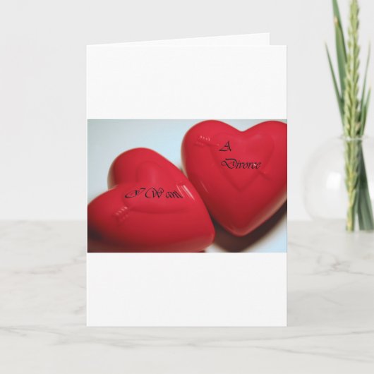 離婚ハートグリーティングカードV (Fit) カード (正面)