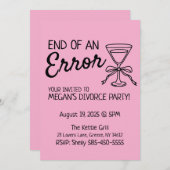 離婚パーティの招待状の終了 招待状 (正面/裏面)