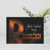 離婚パーティの招待状（大D語） 招待状 (スタンド正面)