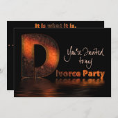 離婚パーティの招待状（大D語） 招待状 (正面/裏面)