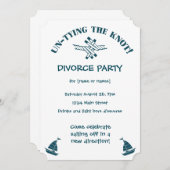 離婚パーティーおもしろい結び目の解除招待状 招待状 (正面/裏面)