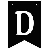 離婚パーティーお祝い白黒 バンティングフラッグ (第2の旗)