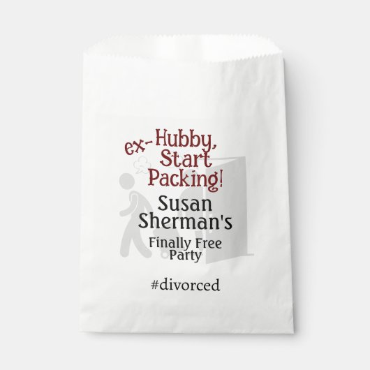 離婚パーティーお祝いexハビースタートパッキング フェイバーバッグ (正面)