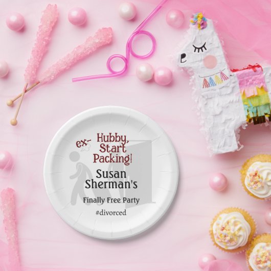 離婚パーティーお祝いexハビースタートパッキング ペーパープレート (パーティー)