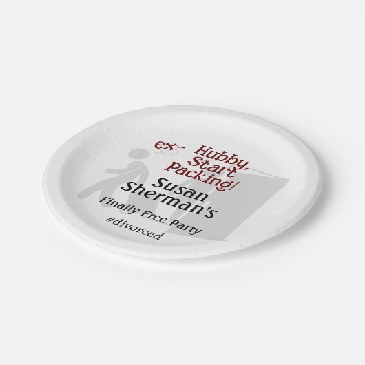 離婚パーティーお祝いexハビースタートパッキング ペーパープレート (アングル)